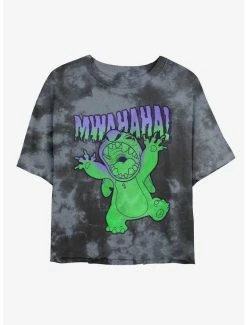 Deals 🎉 Disney Lilo & Stitch Mwahaha Tie-Dye 👧 Girls Crop T-Shirt 🛒