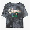 Brand new 🔔 Disney Lilo & Stitch Rainbow Ohana Tie-Dye 👧 Girls Crop T-Shirt 😉 -lilo and stitch shop 20022654 hi