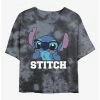 Brand new 🛒 Disney Lilo & Stitch Smart Stitch Tie-Dye 👧 Girls Crop T-Shirt ⌛ -lilo and stitch shop 20022668 hi
