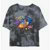 Flash Sale 🔥 Disney Lilo & Stitch Rocket Space Adventure Tie-Dye 👧 Girls Crop T-Shirt ✔️ -lilo and stitch shop 20022675 hi