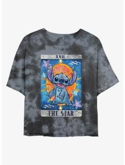 Top 10 🛒 Disney Lilo & Stitch The Star Tarot Card Tie-Dye 👧 Girls Crop T-Shirt 🛒