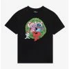Hot Sale 🥰 Disney Lilo & Stitch Stitch & Angel Wreath Boyfriend Fit 👧 Girls T-Shirt 🔔