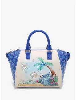 Discount 🧨 Loungefly Disney Lilo & Stitch Bubbles Satchel Bag ⭐