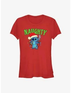 Buy ⌛ Disney Lilo & Stitch Naughty Stitch 👧 Girls T-Shirt 🔥