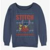 Best Pirce ✔️ Disney Lilo & Stitch Experiment 626 Ugly 🎄 Christmas 👧 Girls Slouchy Sweatshirt 💯 -lilo and stitch shop 20111815 hi