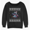 Hot Sale ✨ Disney Lilo & Stitch Snow Day Ugly 🎁 Christmas 👧 Girls Slouchy Sweatshirt 🤩 -lilo and stitch shop 20111857 hi