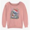 Budget ✨ Disney Lilo & Stitch 🎄 Christmas Lights 👧 Girls Slouchy Sweatshirt 👍 -lilo and stitch shop 20111878 hi