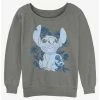 Flash Sale ⌛ Disney Lilo & Stitch Floral Sketch 👧 Girls Slouchy Sweatshirt 🤩