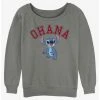 Discount 👏 Disney Lilo & Stitch Ohana Collegiate 👧 Girls Slouchy Sweatshirt 🔥