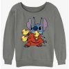 Best Sale 🤩 Disney Lilo & Stitch Alien Pew Pew 👧 Girls Slouchy Sweatshirt 🎁 -lilo and stitch shop 20167517 hi