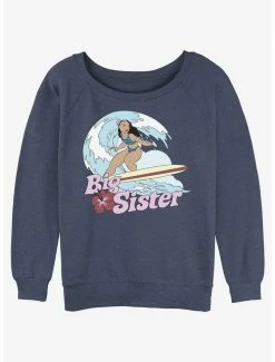 Best deal 🌟 Disney Lilo & Stitch Big Sister Nani 👧 Girls Slouchy Sweatshirt 😀