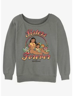 Best Pirce 👏 Disney Lilo & Stitch Sisters Forever 👧 Girls Slouchy Sweatshirt 🤩