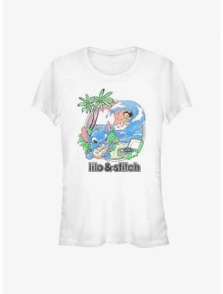 Cheapest 🔥 Disney Lilo & Stitch Beach Day 👧 Girls T-Shirt ✨