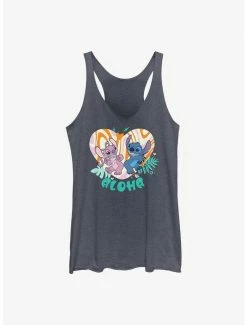 Top 10 🎁 Disney Lilo & Stitch Angel and Stitch Groovy Heart 👧 Girls Tank ⌛