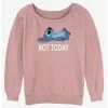 Cheap ✔️ Disney Lilo & Stitch Not Today 👧 Girls Slouchy Sweatshirt ✨ -lilo and stitch shop 20207448 hi