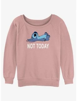 Cheap ✔️ Disney Lilo & Stitch Not Today 👧 Girls Slouchy Sweatshirt ✨