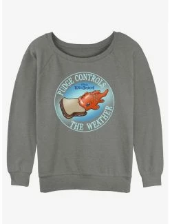 Deals ⌛ Disney Lilo & Stitch Pudge Weather 👧 Girls Slouchy Sweatshirt 🧨