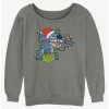 Deals 😍 Disney Lilo & Stitch ❄ Christmas Lights 👧 Girls Slouchy Sweatshirt 🔔 -lilo and stitch shop 20207497 hi