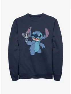 Budget 🎁 Disney Lilo & Stitch Hanukkah Menorah Sweatshirt ⭐