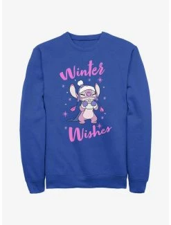 New 🔥 Disney Lilo & Stitch Angel Winter Wishes Sweatshirt 🌟