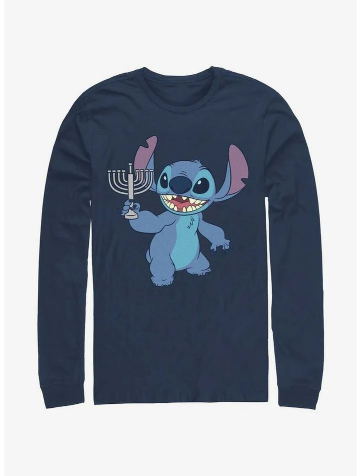 Brand new ๐คฉ Disney Lilo & Stitch Hanukkah Menorah Long-Sleeve T-Shirt ๐ฏ 3 Brand new ๐คฉ Disney Lilo & Stitch Hanukkah Menorah Long-Sleeve T-Shirt ๐ฏ