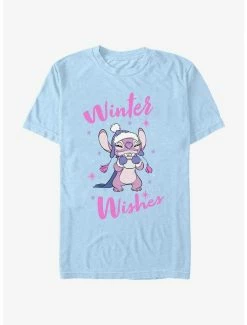 Cheap 😍 Disney Lilo & Stitch Angel Winter Wishes T-Shirt ❤️