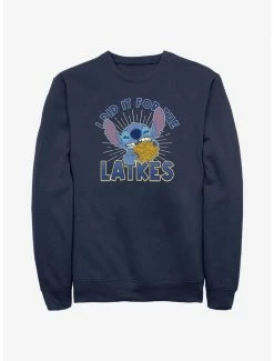 Flash Sale 🎉 Disney Lilo & Stitch Did It For Hanukkah Latkes Sweatshirt ✔️