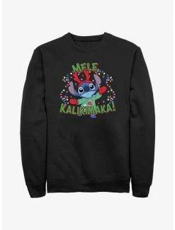 Deals 😀 Disney Lilo & Stitch Mele Kalikimaka Merry 🎅 Christmas in Hawaiian Sweatshirt 🎁