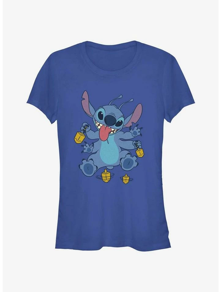 Discount ๐ Disney Lilo & Stitch Hanukkah Spinning Dreidels ๐ง Girls T-Shirt ๐ 3 Discount ๐ Disney Lilo & Stitch Hanukkah Spinning Dreidels ๐ง Girls T-Shirt ๐