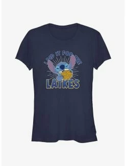 Best Pirce 🎉 Disney Lilo & Stitch Did It For Hanukkah Latkes 👧 Girls T-Shirt 🤩