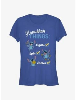 Coupon 🎁 Disney Lilo & Stitch Hanukkah List 👧 Girls T-Shirt 🧨