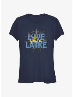 Wholesale 🔥 Disney Lilo & Stitch Hanukkah Love You A Latke 👧 Girls T-Shirt ✔️