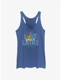 Promo 👍 Disney Lilo & Stitch Hanukkah Love You A Latke 👧 Girls Tank 😍
