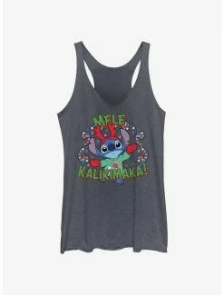 Deals 🤩 Disney Lilo & Stitch Mele Kalikimaka Merry 🎅 Christmas in Hawaiian 👧 Girls Tank 🧨