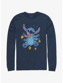 Promo 👍 Disney Lilo & Stitch Hanukkah Spinning Dreidels Long-Sleeve T-Shirt 🔥