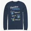 Flash Sale 💯 Disney Lilo & Stitch Hanukkah List Long-Sleeve T-Shirt 👏