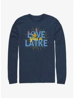 Best reviews of 🧨 Disney Lilo & Stitch Hanukkah Love You A Latke Long-Sleeve T-Shirt 💯