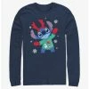 New ✨ Disney Lilo & Stitch Reindeer Stitch Long-Sleeve T-Shirt 😀 -lilo and stitch shop 20234757 hi