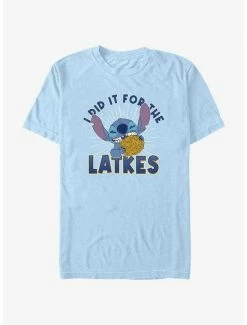 Wholesale 🛒 Disney Lilo & Stitch Did It For Hanukkah Latkes T-Shirt 👏