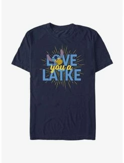 Discount 🧨 Disney Lilo & Stitch Hanukkah Love You A Latke T-Shirt 🔥
